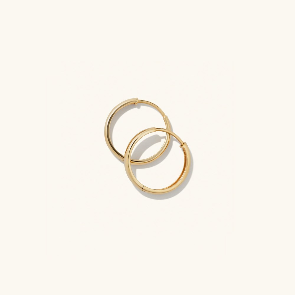 Mejuri Bold Medium Hoops - 14k Yellow Gold