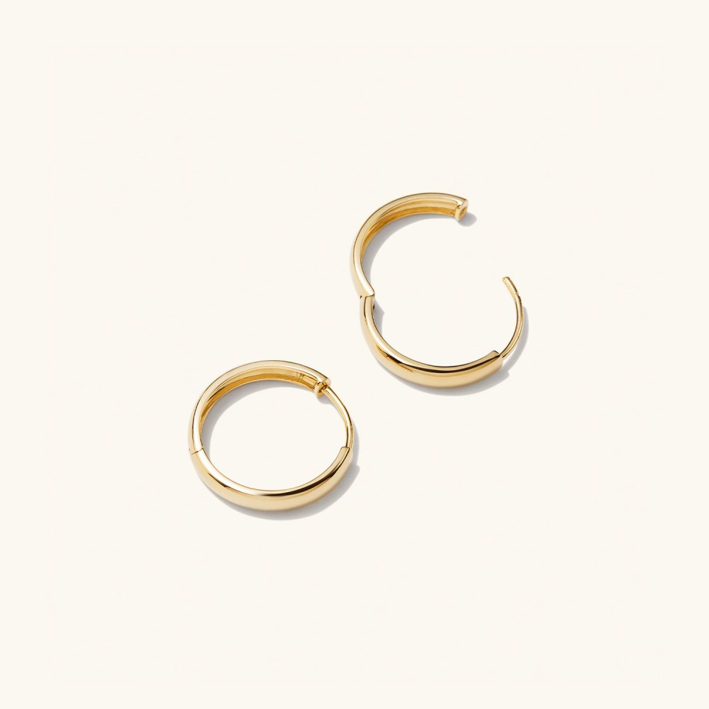 Mejuri Bold Medium Hoops - 14k Yellow Gold