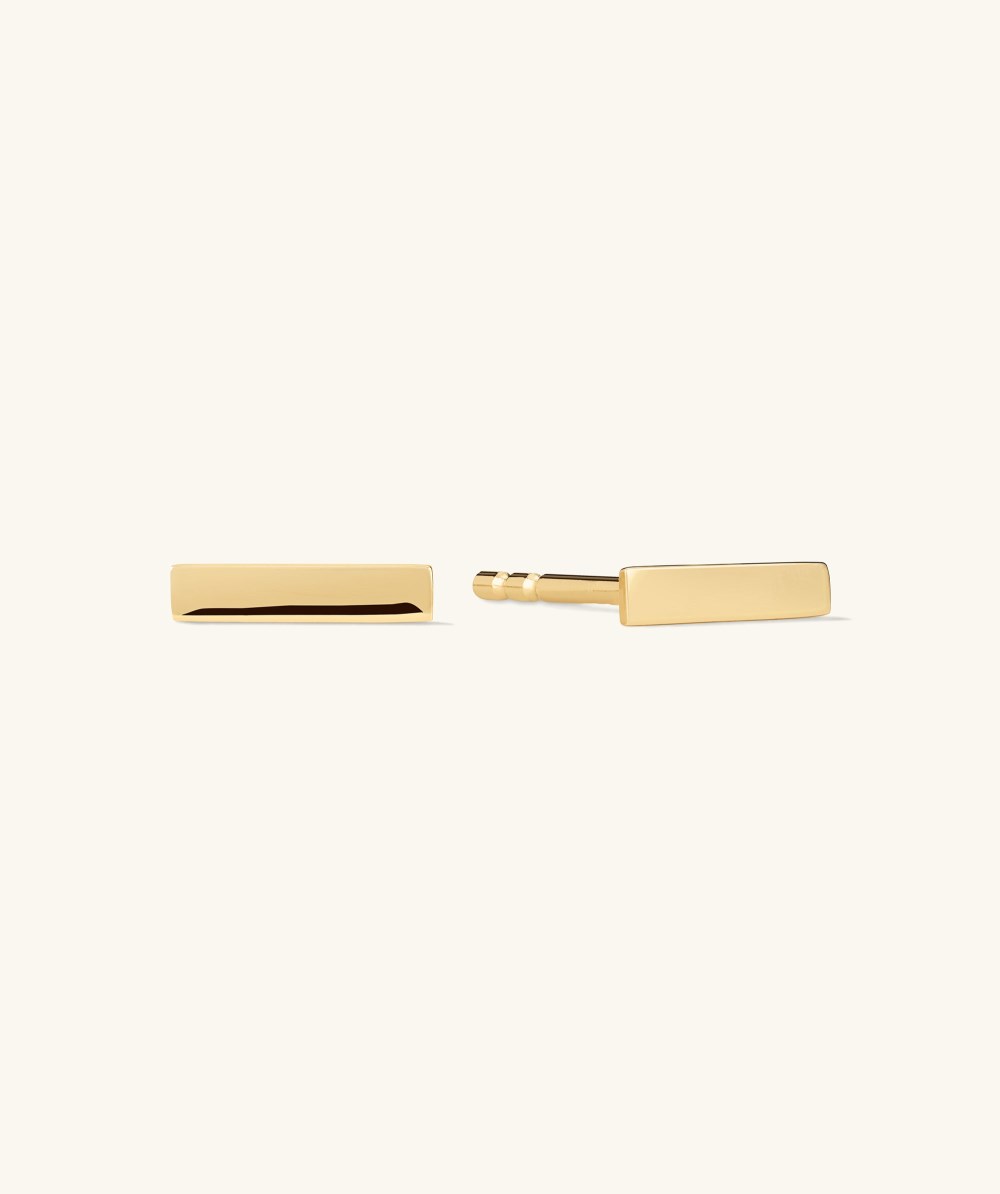 Mejuri Bar Studs - 14k Yellow Gold