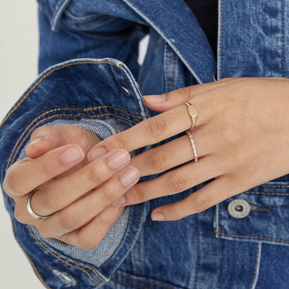 Mejuri Baguette Diamond Eternity Band - 14k Yellow Gold