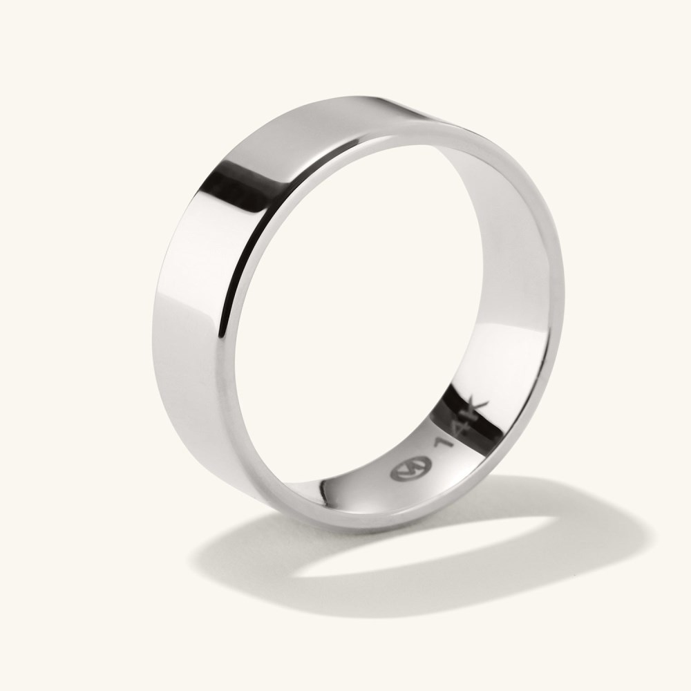 Mejuri 6mm Smooth Band - 14k White Gold