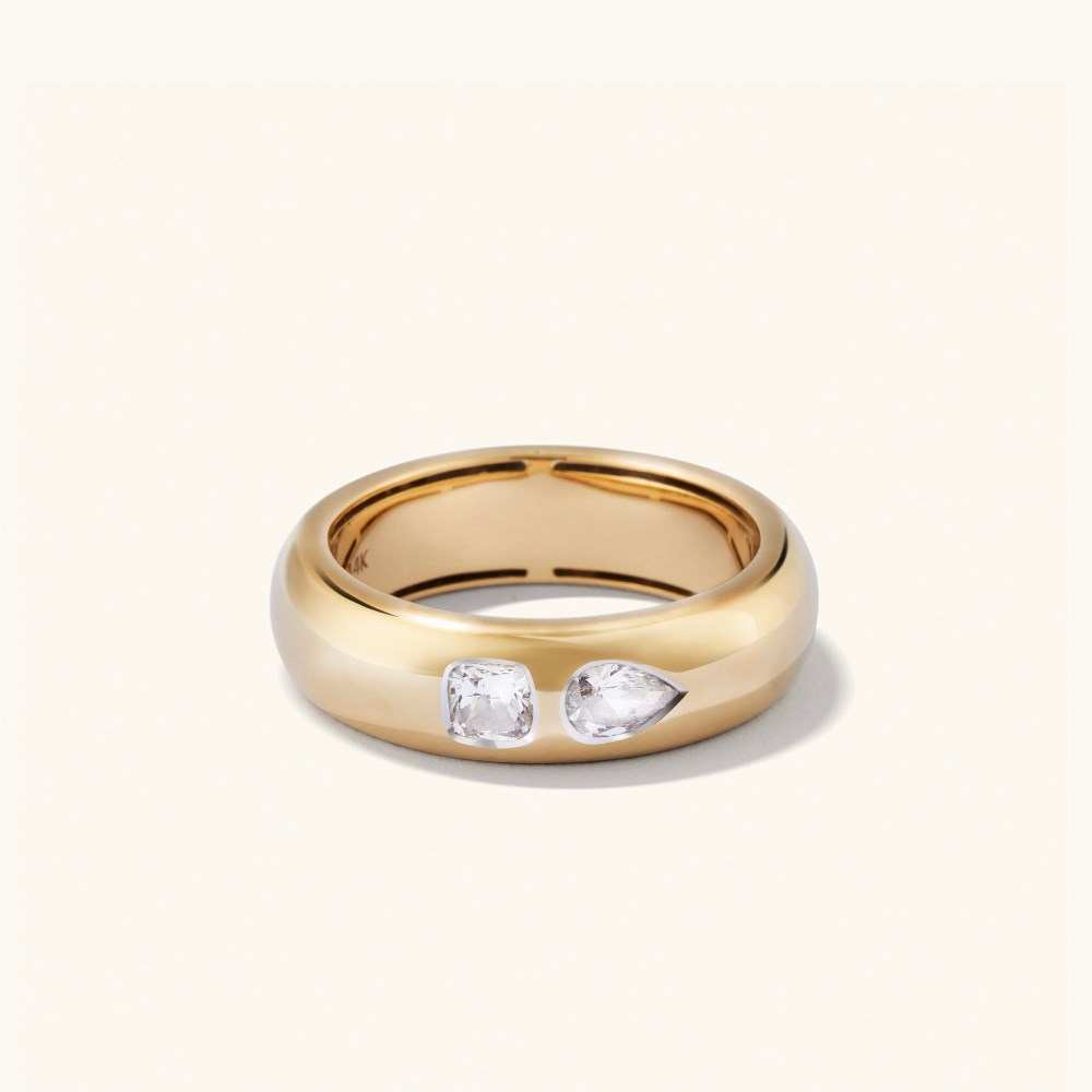 Mejuri Toi et Moi Diamond Ring - 14k Yellow Gold