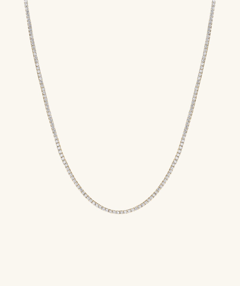 Mejuri Lab Grown Diamond Tennis Necklace 2.5mm - 14k Yellow Gold