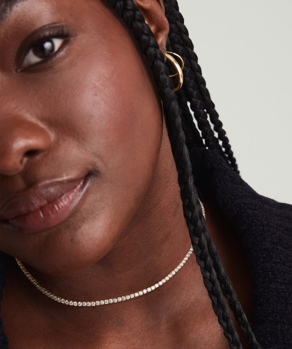 Mejuri Lab Grown Diamond Tennis Necklace 2.5mm - 14k Yellow Gold