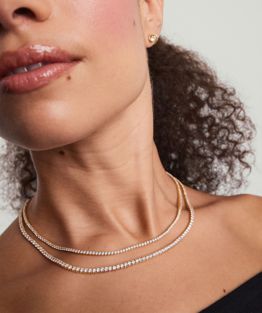 Mejuri Lab Grown Diamond Tennis Necklace 2.5mm - 14k Yellow Gold