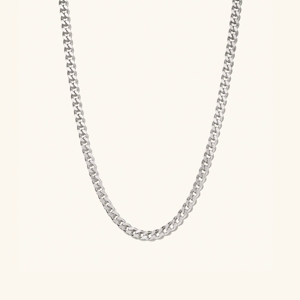 Mejuri 5mm Curb Chain Necklace - Sterling Silver