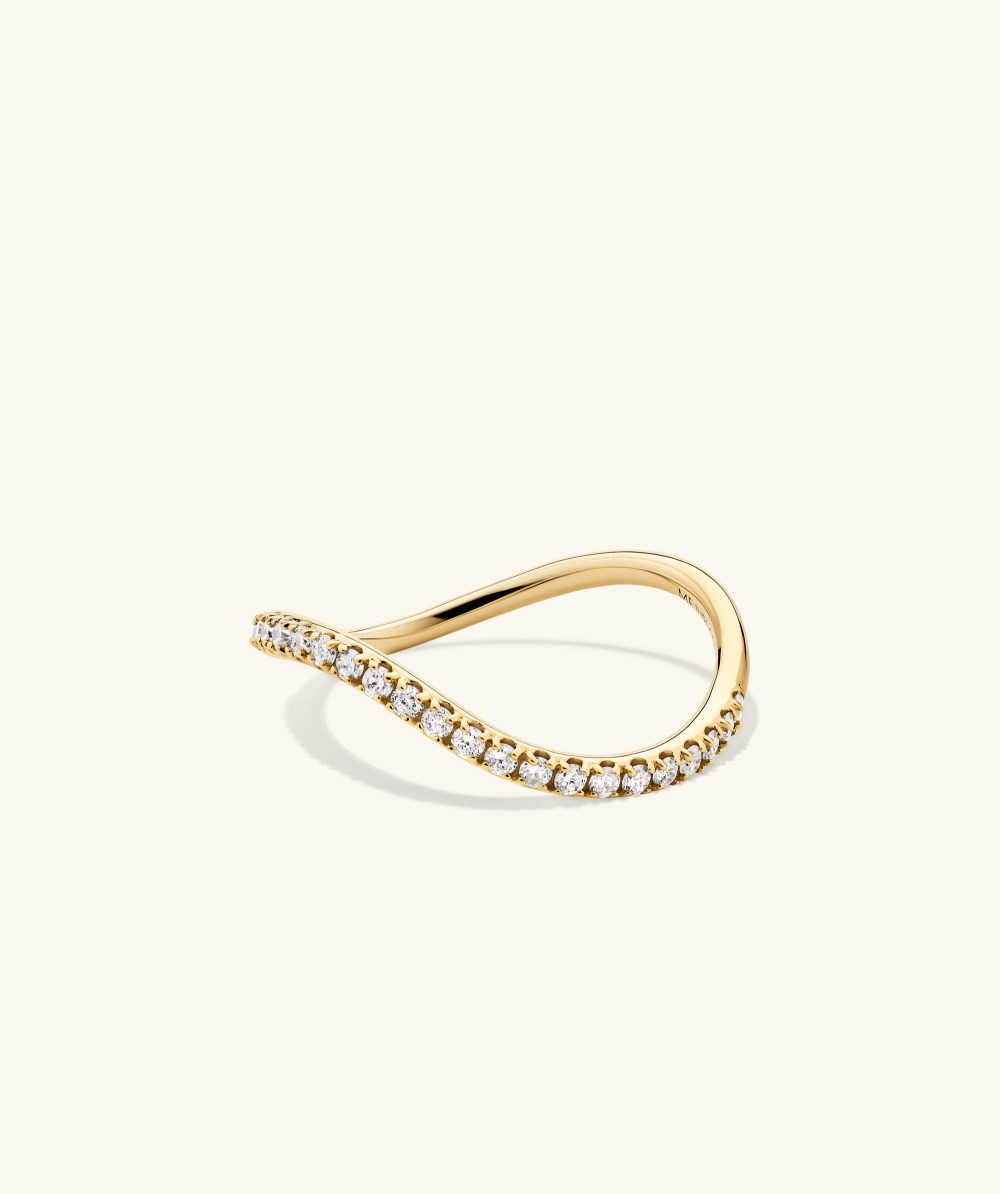 Mejuri Dôme Figure Pavé Diamond Ring - 14k Yellow Gold