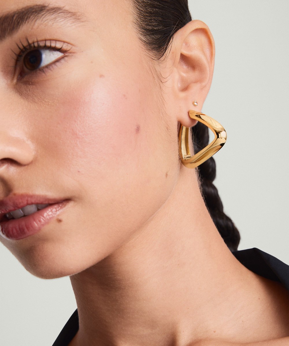 Mejuri Patra Oversized Hoops - Gold Vermeil