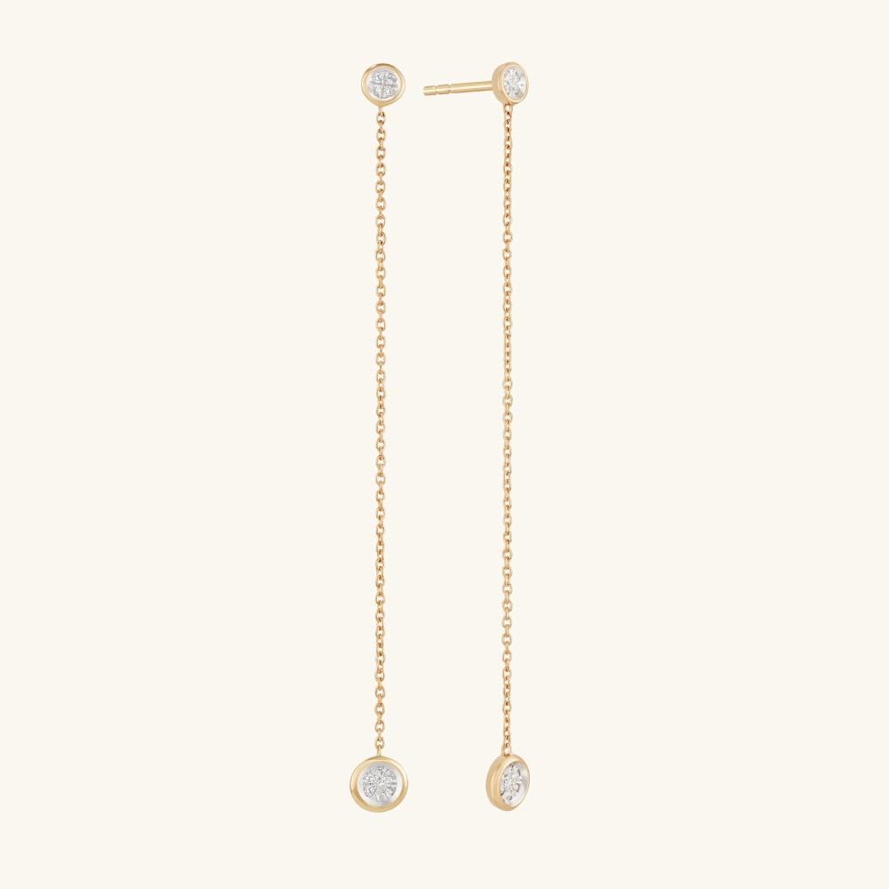 Mejuri Micro-Pavé Diamond Rivière Earrings - 14k Yellow Gold