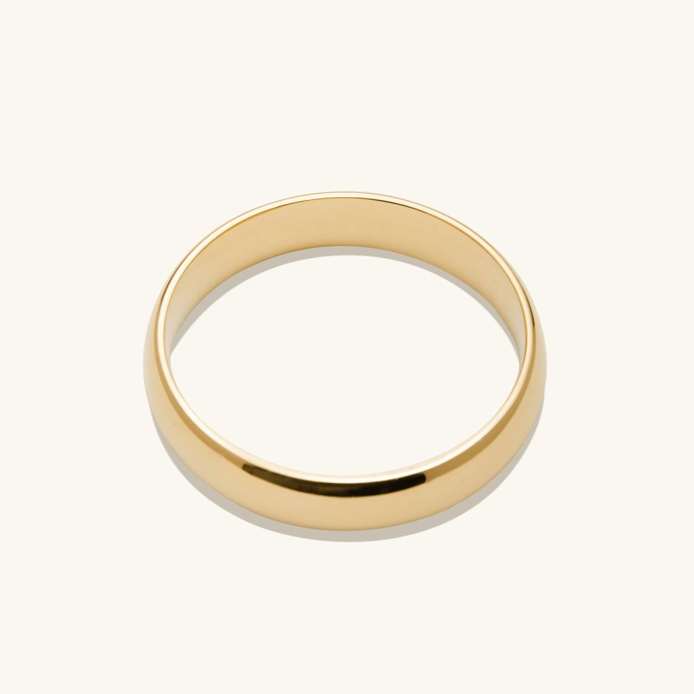 Mejuri 4mm Curve Band - 14k Yellow Gold