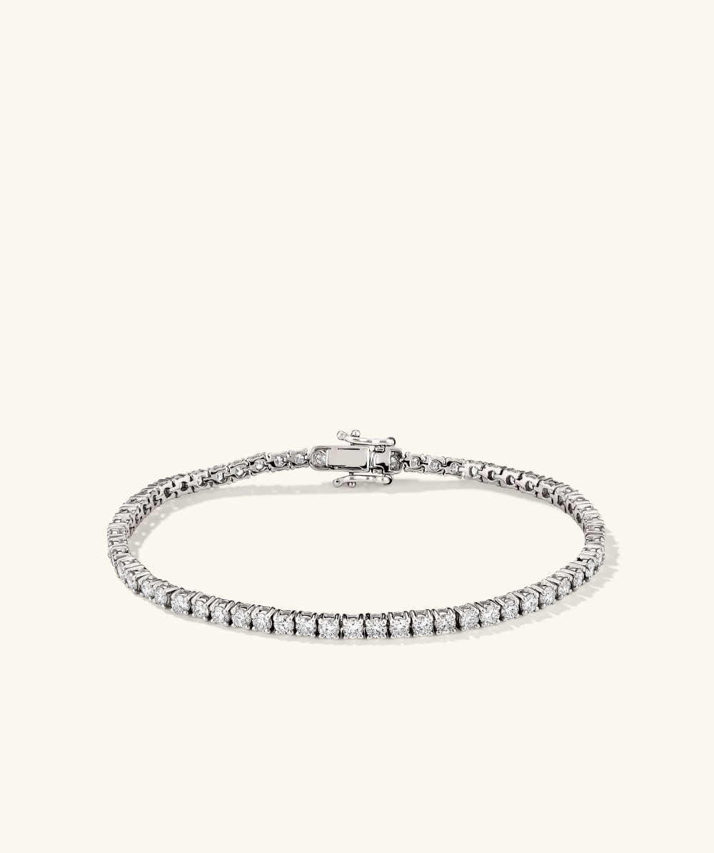 Mejuri Lab Grown Diamond Tennis Bracelet 2.5mm - 14k White Gold