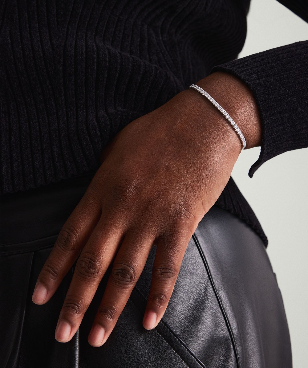 Mejuri Lab Grown Diamond Tennis Bracelet 2.5mm - 14k White Gold