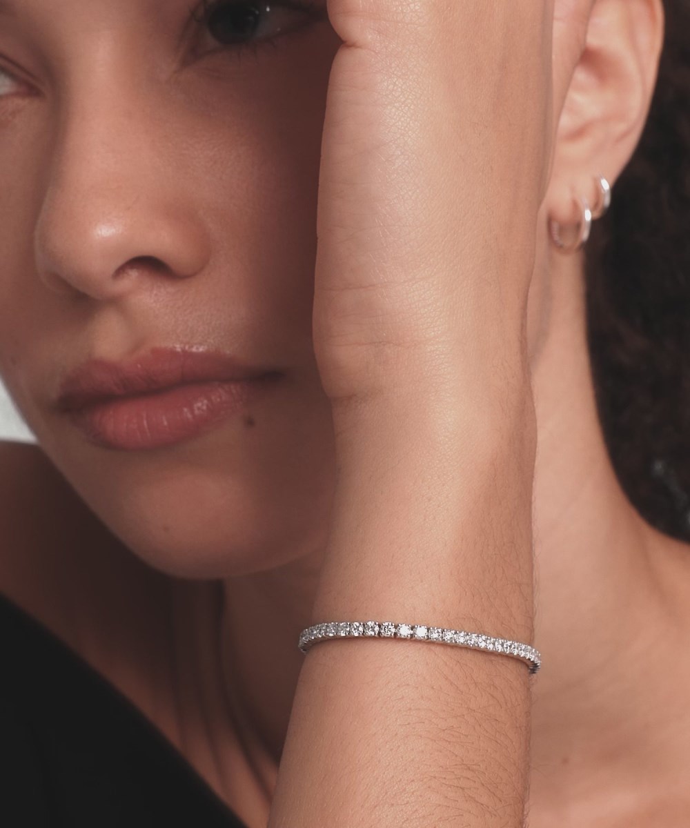 Mejuri Lab Grown Diamond Tennis Bracelet 2.5mm - 14k White Gold