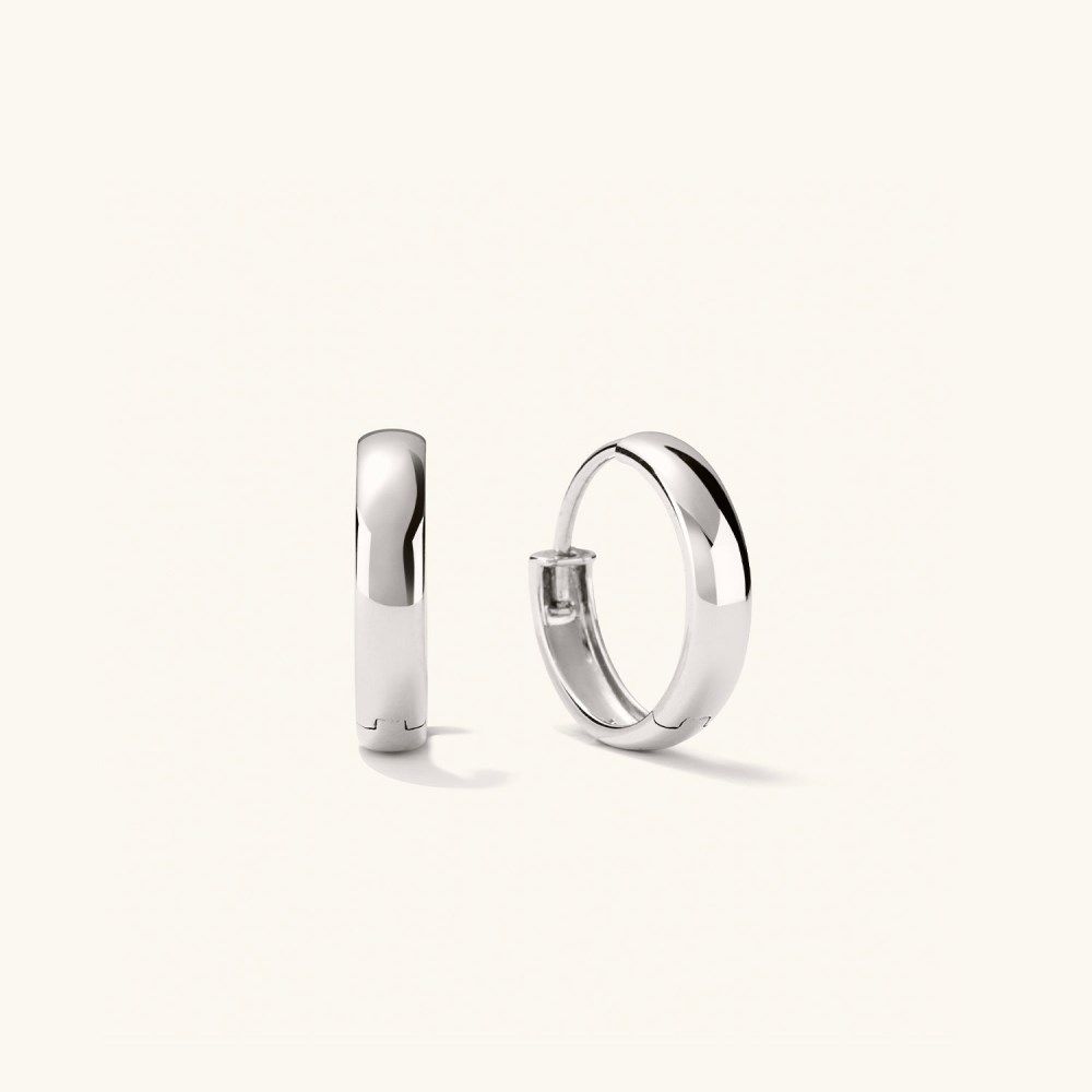 Mejuri Bold Small Hoops - 14k White Gold