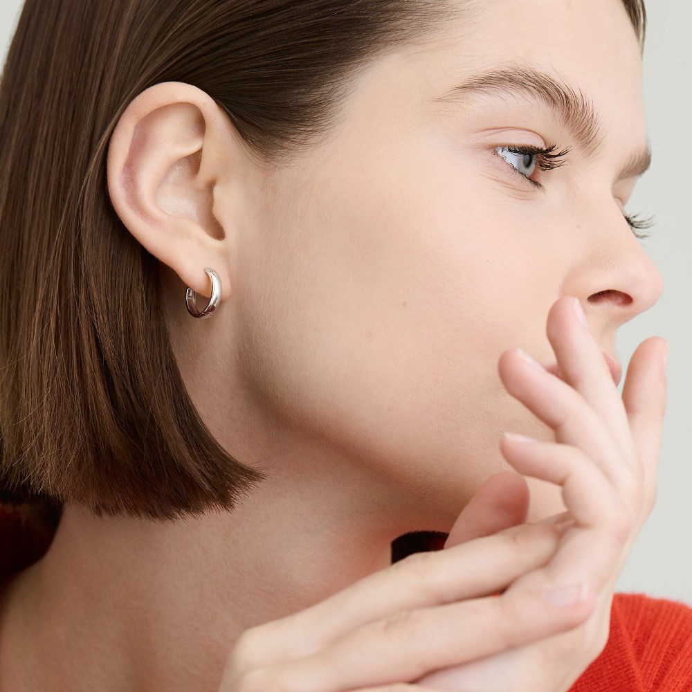 Mejuri Bold Small Hoops - 14k White Gold