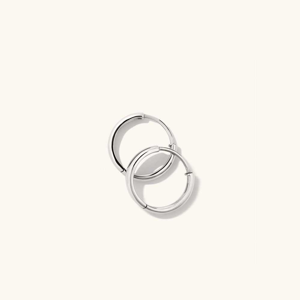 Mejuri Bold Small Hoops - 14k White Gold