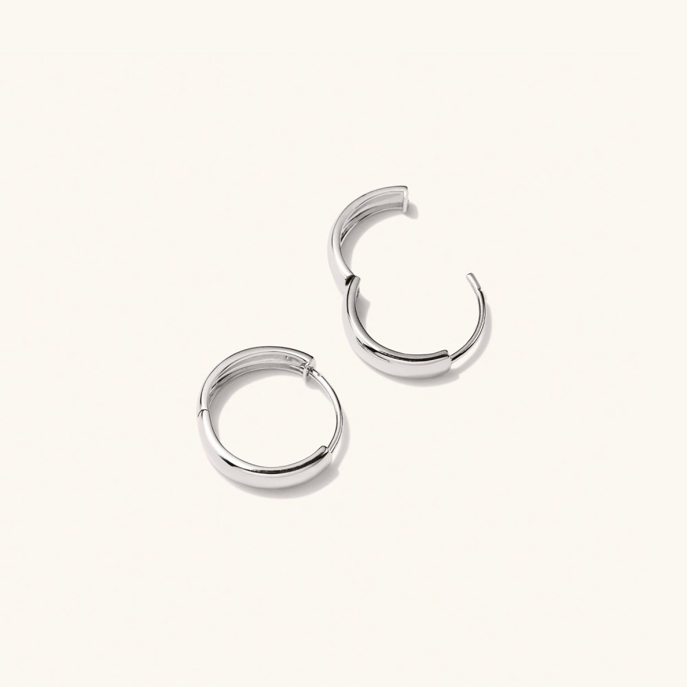 Mejuri Bold Small Hoops - 14k White Gold