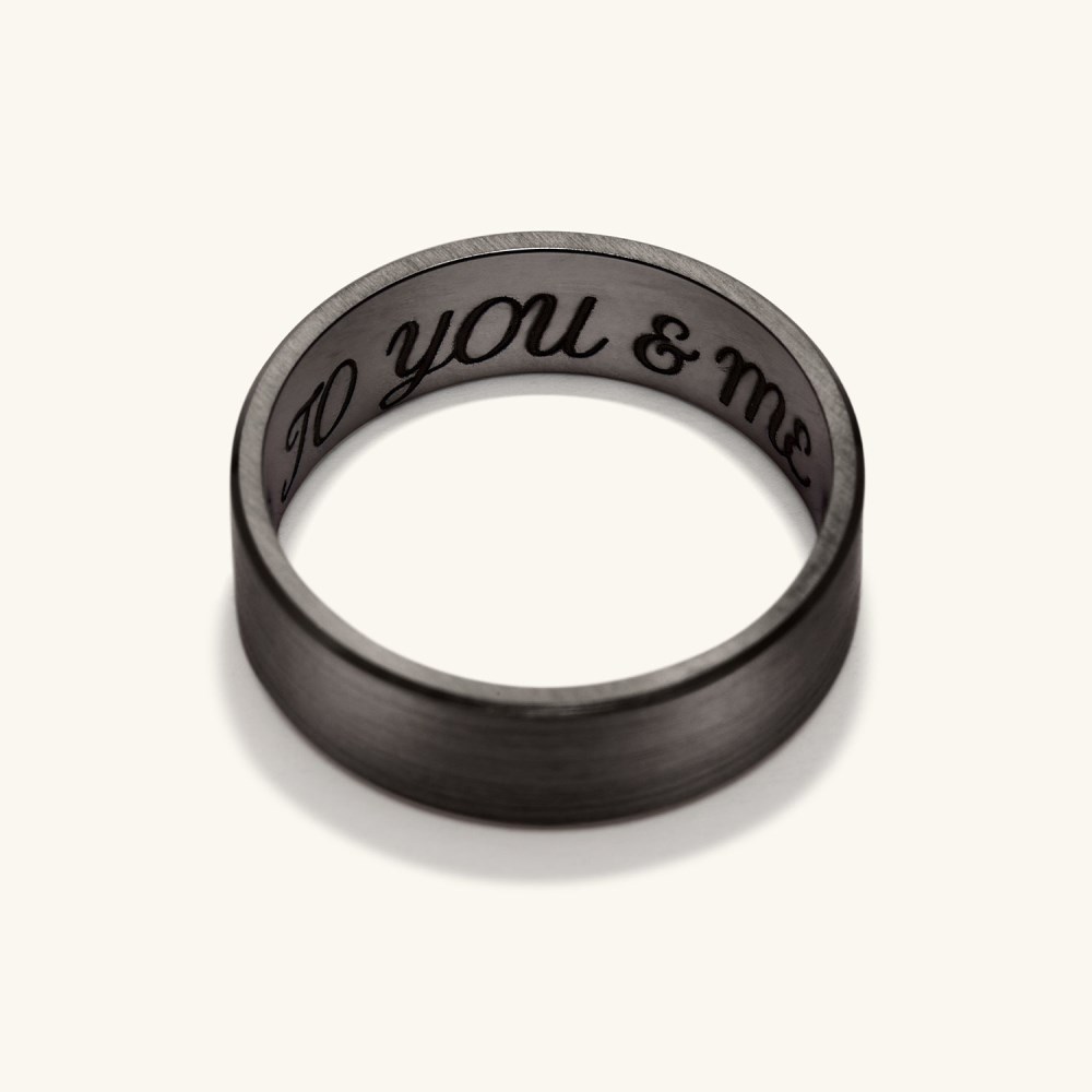 Mejuri 6mm Smooth Band - Black Titanium