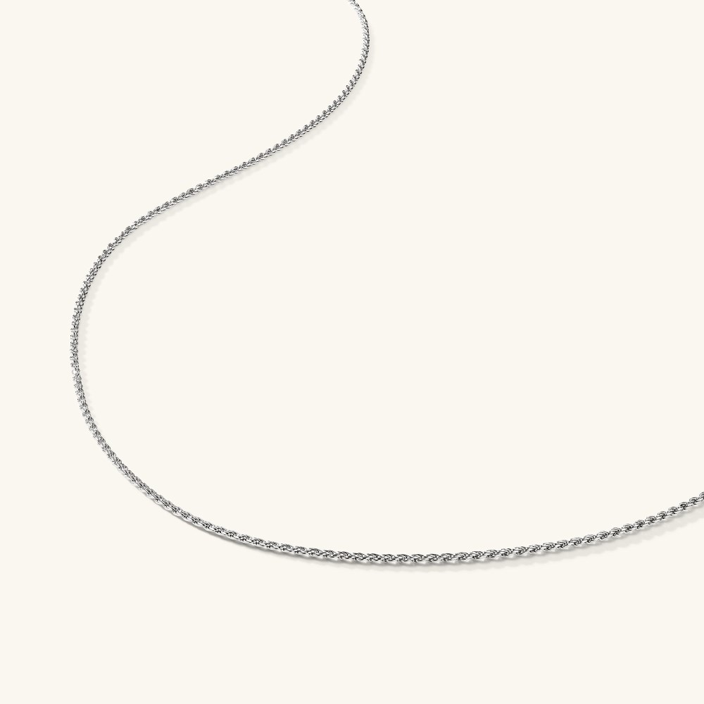 Mejuri Rope Chain Necklace - Sterling Silver