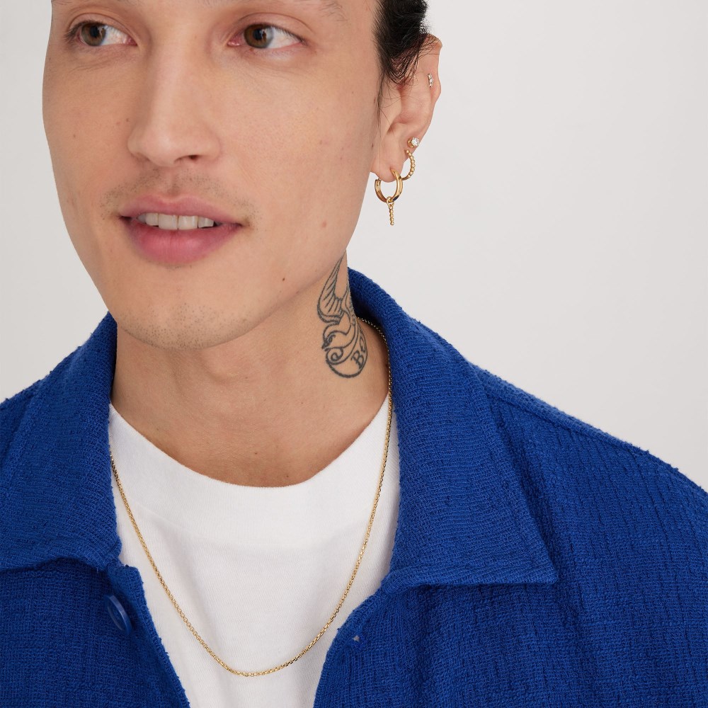 Mejuri Round Box Chain Necklace - Titanium