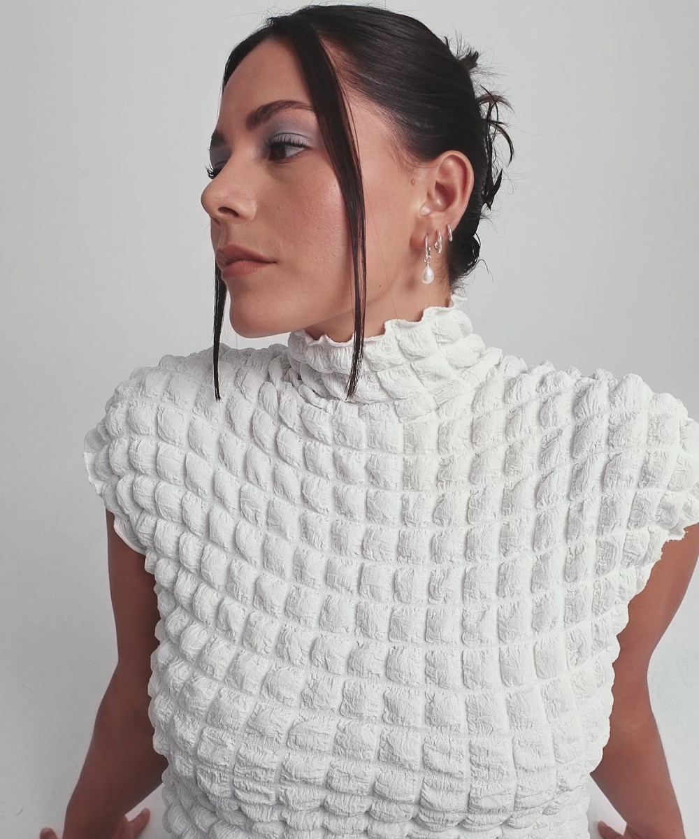 Mejuri Organic Pearl Hoop Charms - Sterling Silver