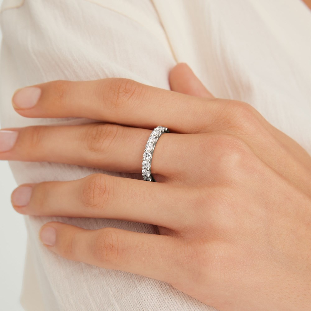 Mejuri 3mm Bold Diamond Eternity Band - 14k White Gold