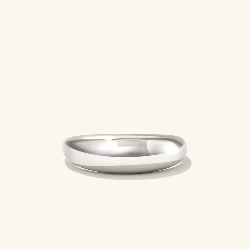 Mejuri Thin Dôme Ring - 14k White Gold