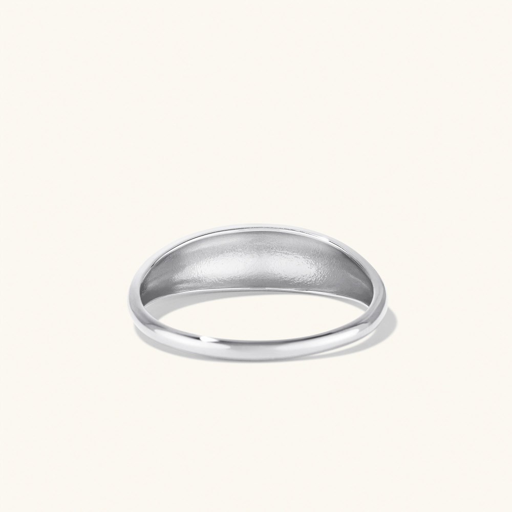 Mejuri Thin Dôme Ring - 14k White Gold