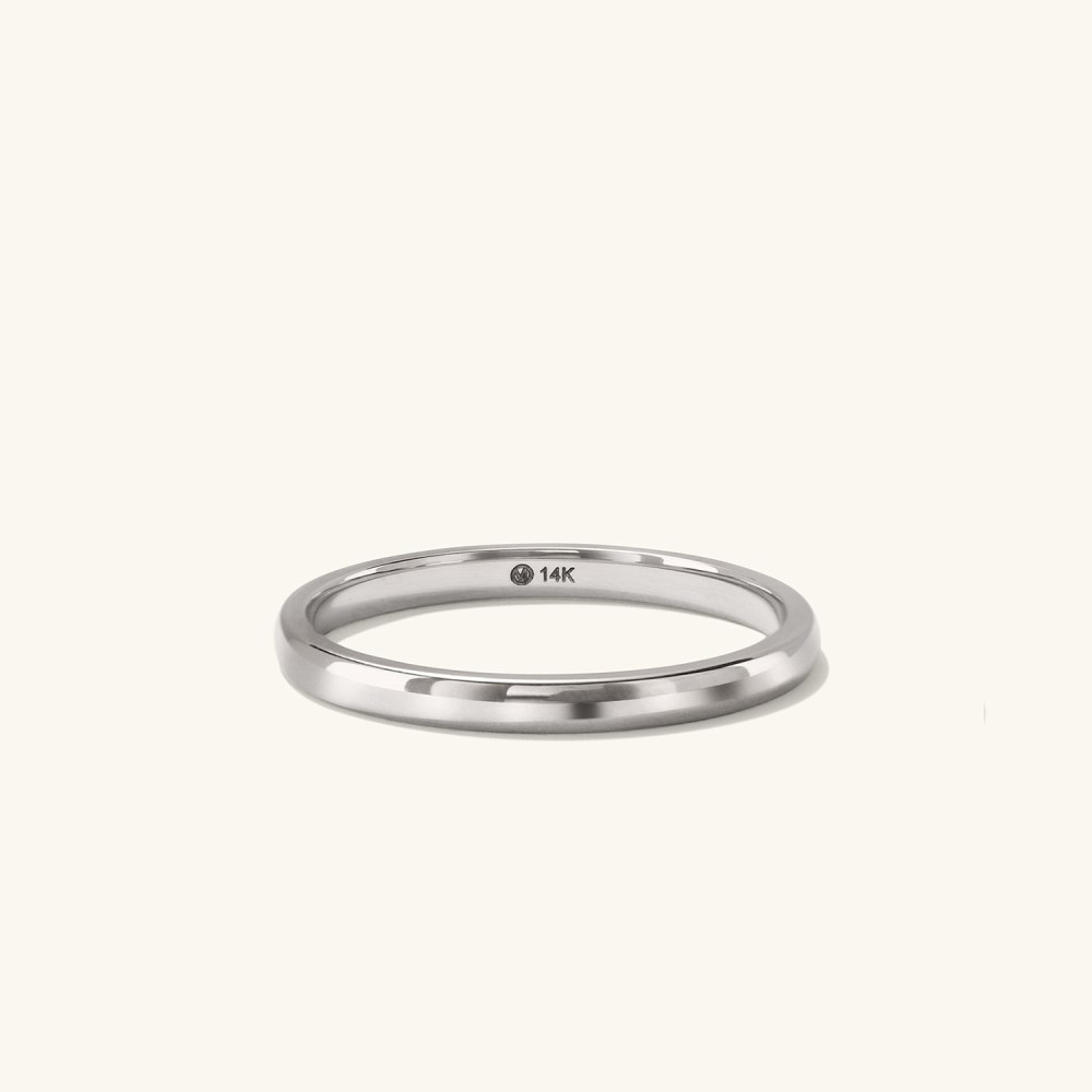 Mejuri 2mm Curve Band - 14k White Gold