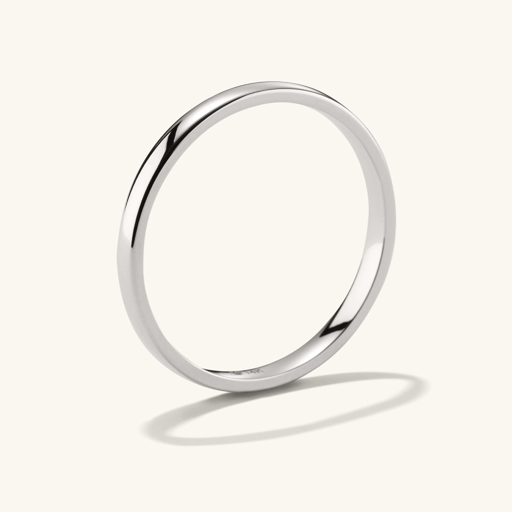 Mejuri 2mm Curve Band - 14k White Gold