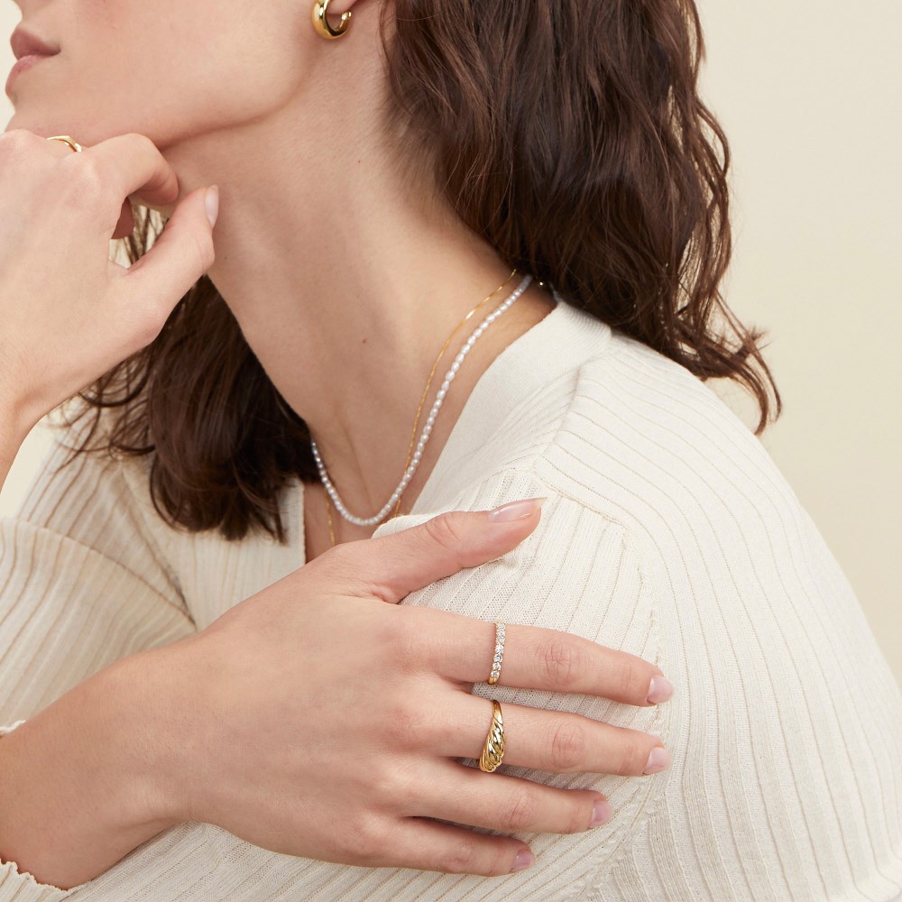 Mejuri Bold Diamond Half Eternity Ring - 14k Yellow Gold