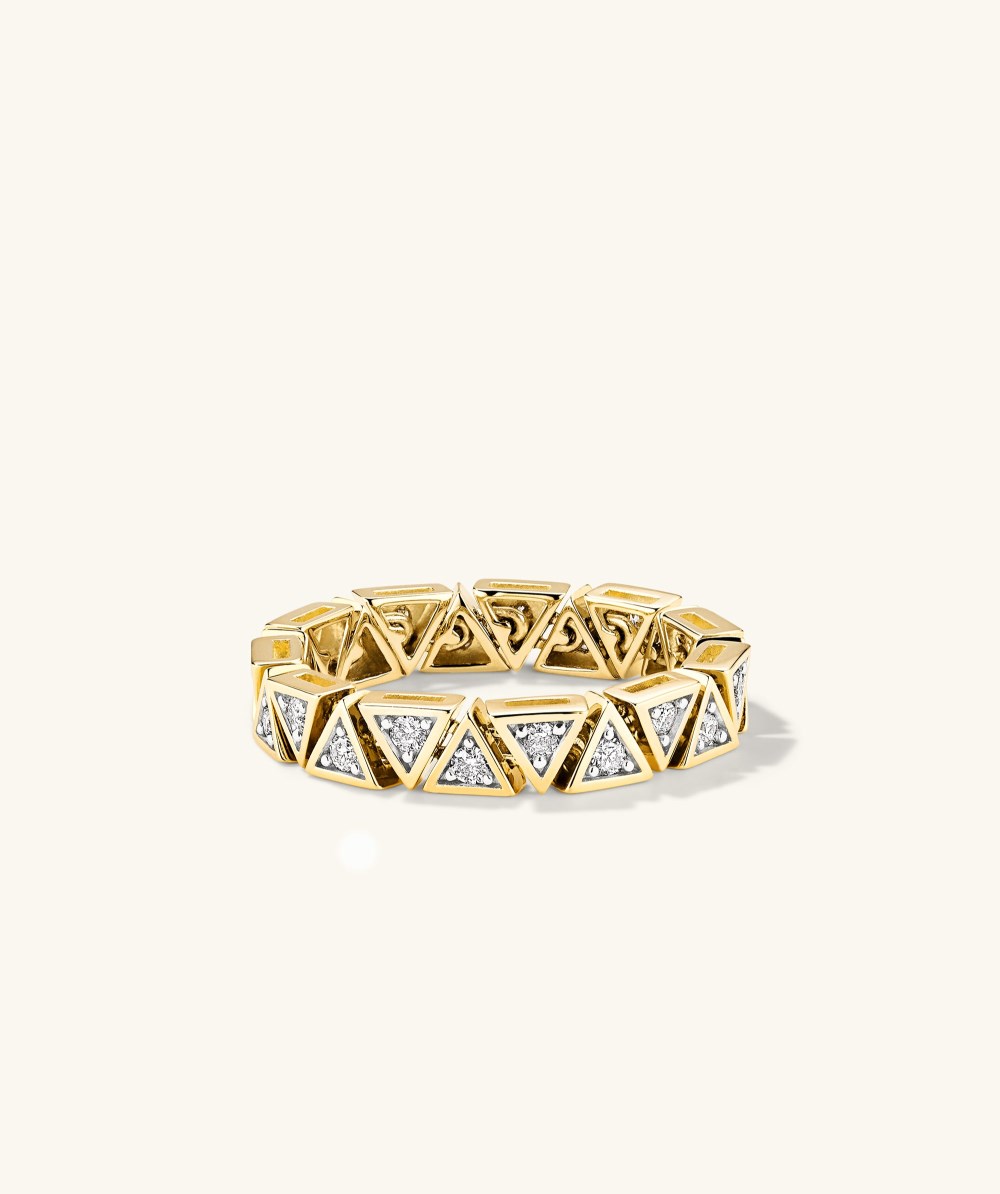 Mejuri Patra Diamond Tennis Ring - 14k Yellow Gold