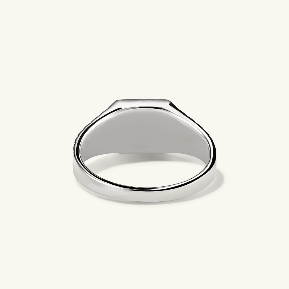 Mejuri Black Onyx Square Signet Ring - Sterling Silver