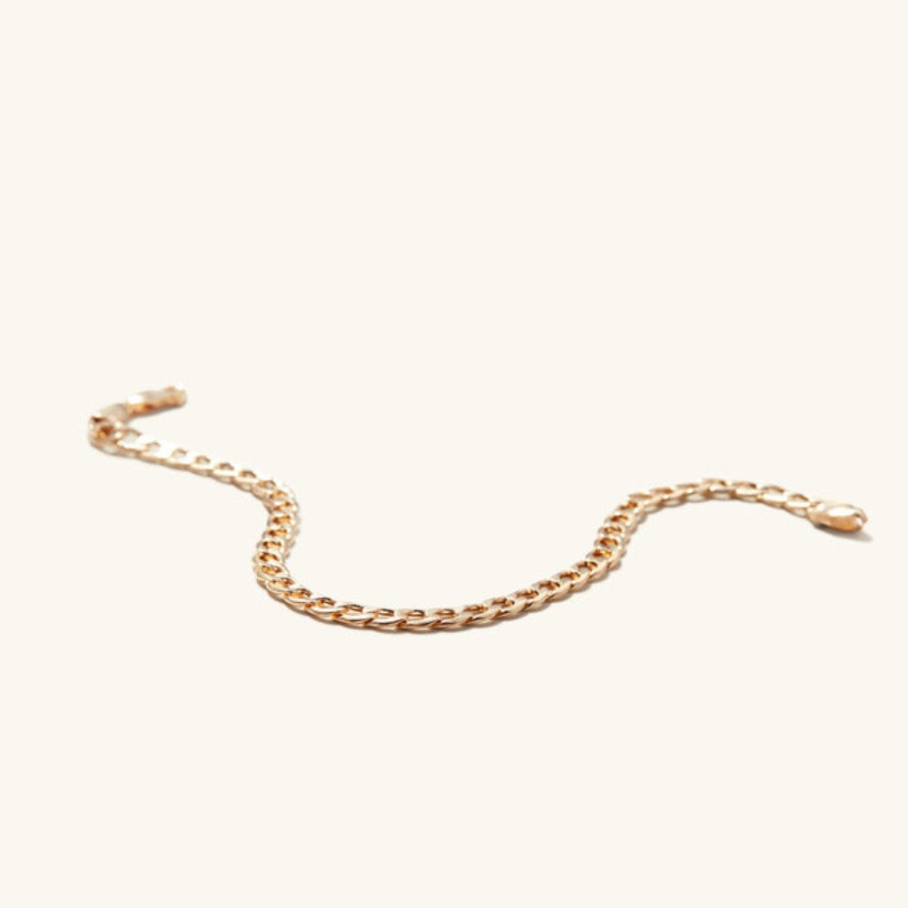 Mejuri Flat Curb Chain Bracelet - 14k Yellow Gold