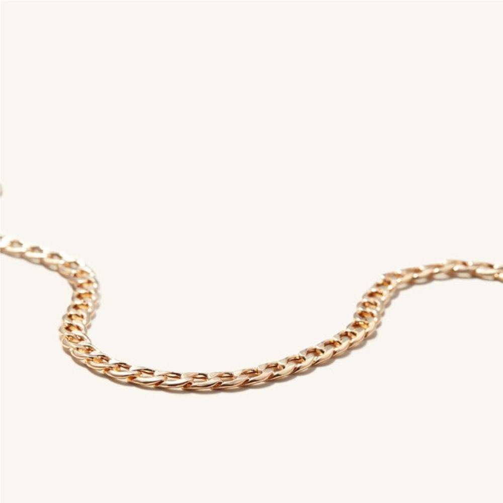Mejuri Flat Curb Chain Bracelet - 14k Yellow Gold