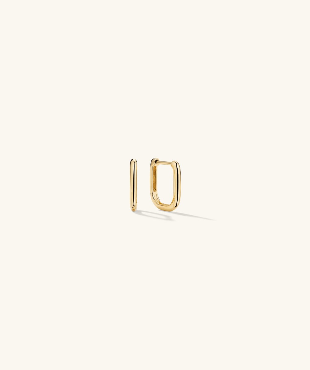 Mejuri Huggie U Hoops - 14k Yellow Gold