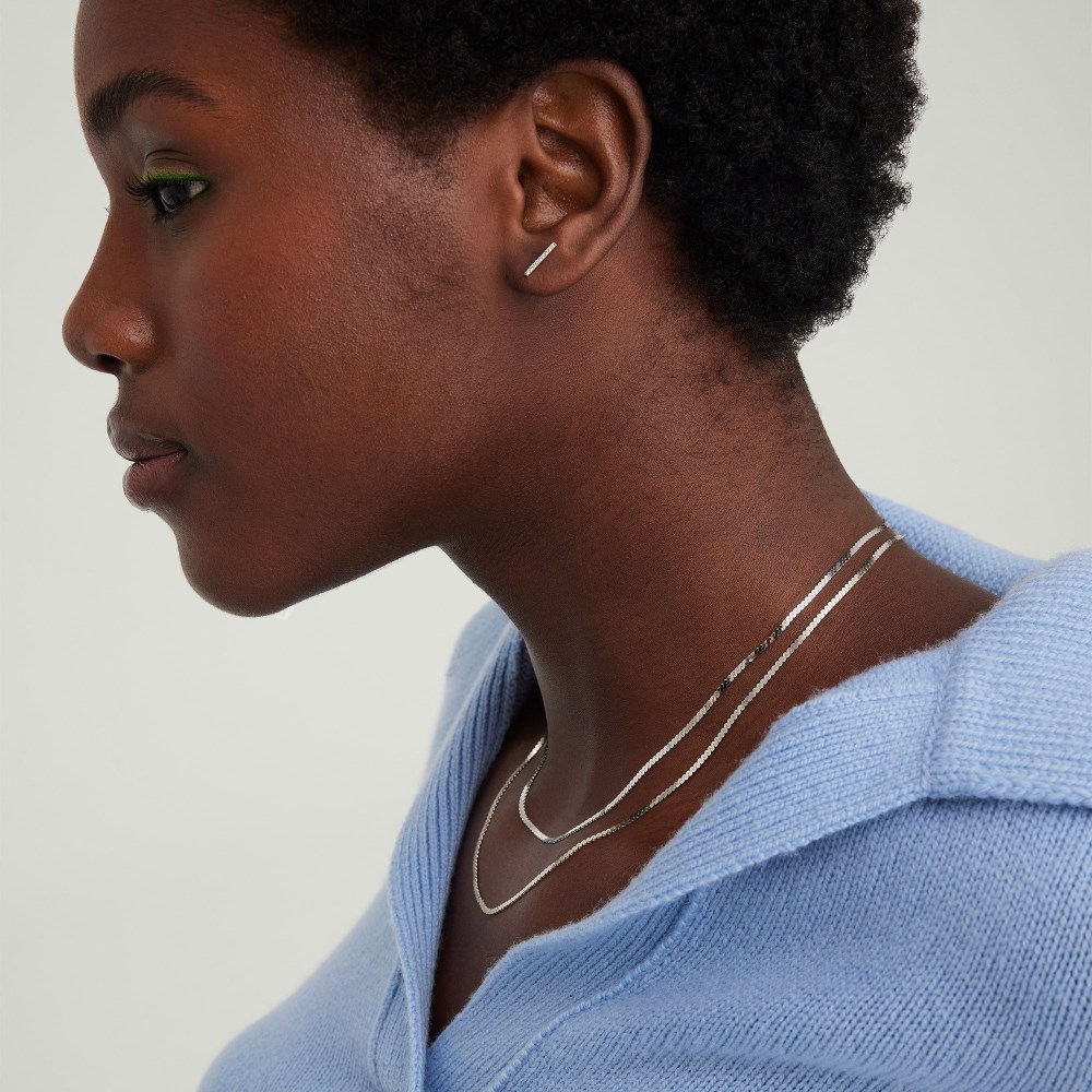 Mejuri Serpentine Chain Necklace - 14k White Gold