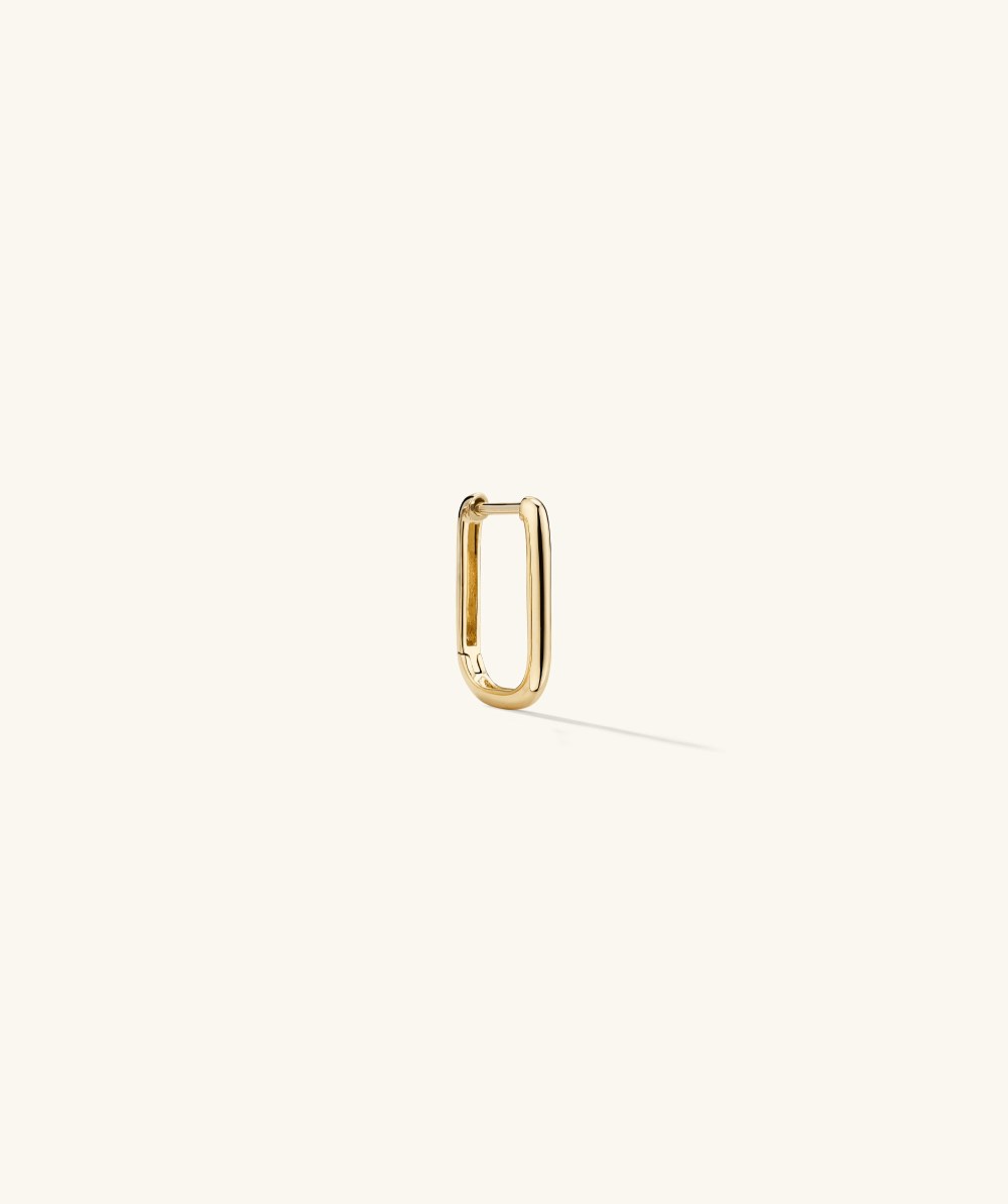 Mejuri Single U Small Hoop - 14k Yellow Gold