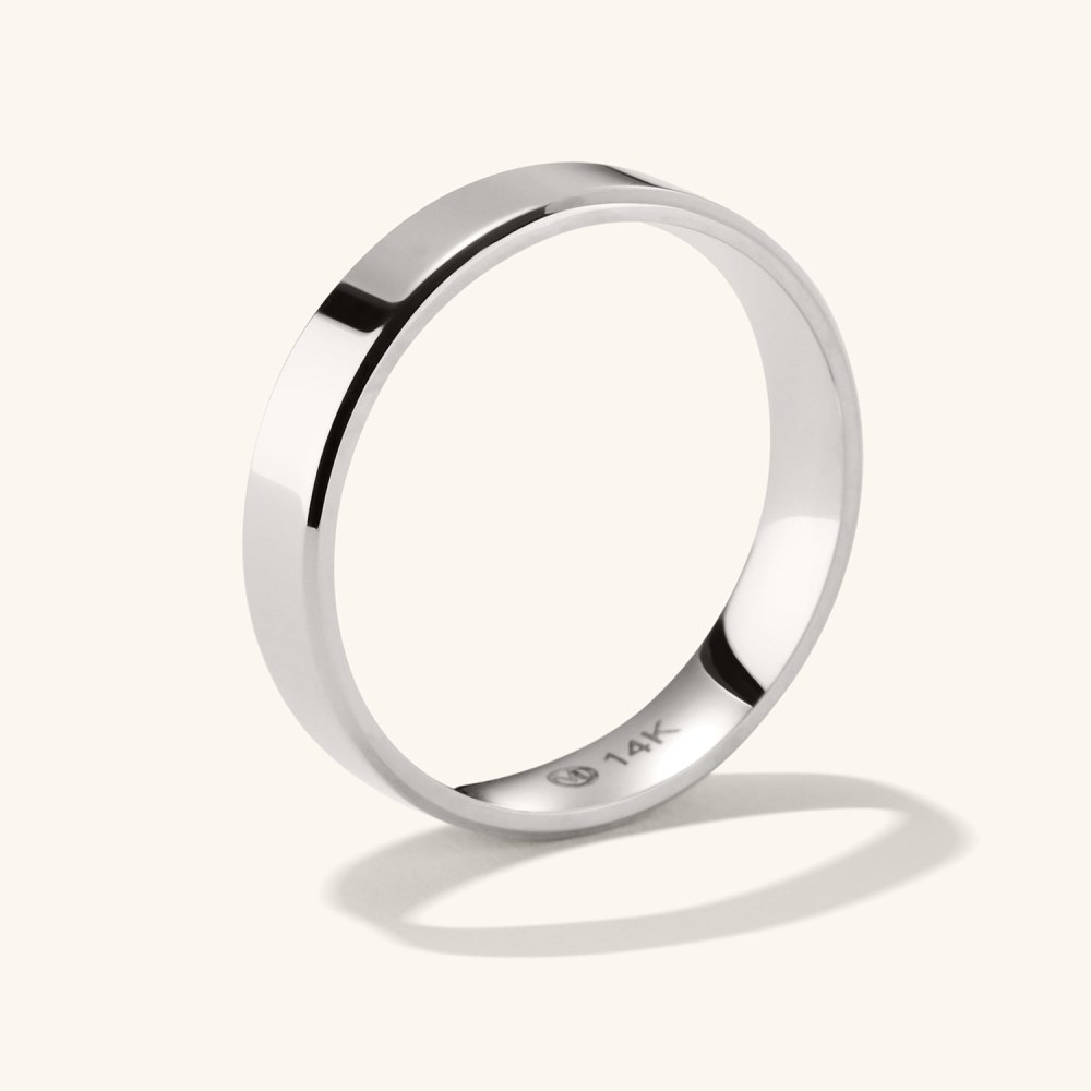 Mejuri 4mm Smooth Band - 14k White Gold