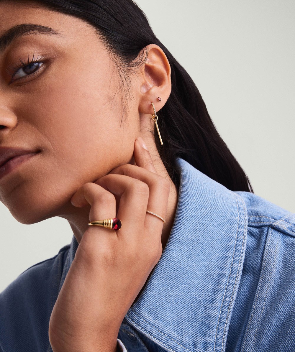 Mejuri Gemstone Mini Studs - 14k Yellow Gold