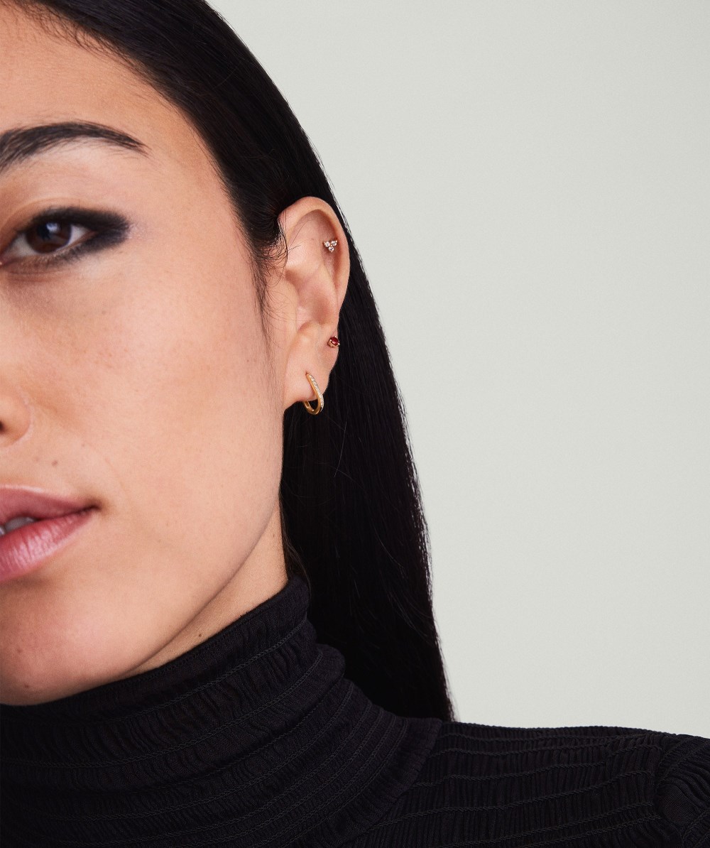 Mejuri Gemstone Mini Studs - 14k Yellow Gold