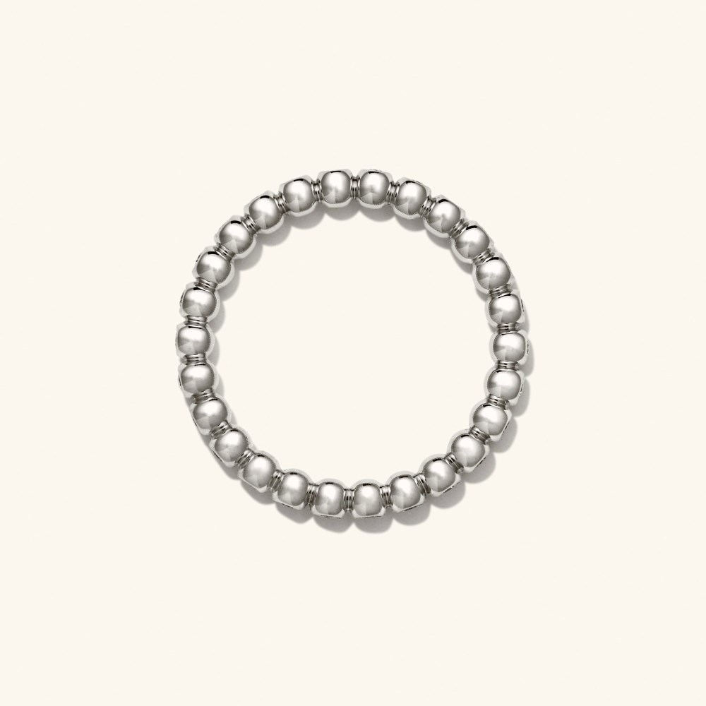 Mejuri Bold Beaded Diamond Eternity Ring - 14k White Gold
