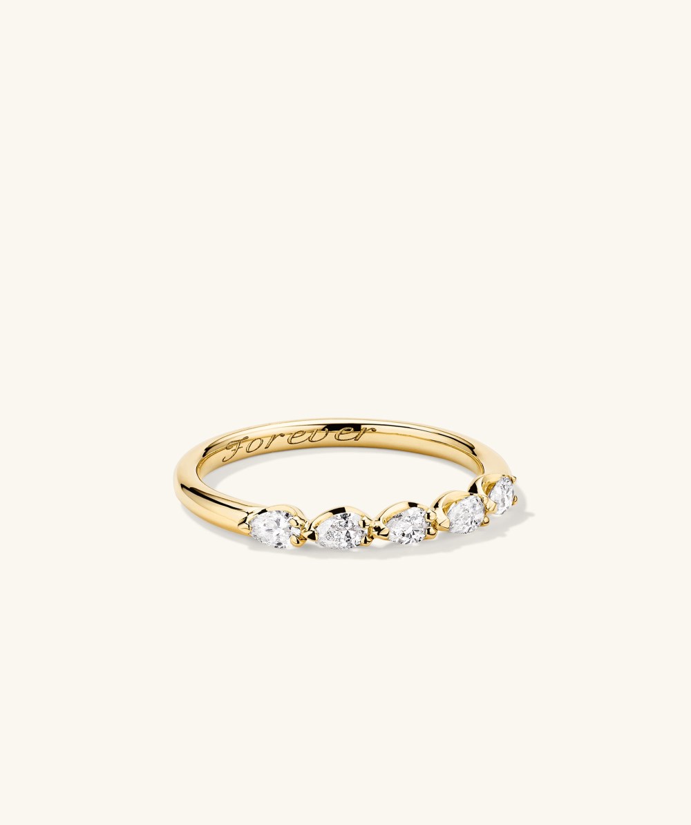 Mejuri Pear Multi Diamond Ring - 14k Yellow Gold