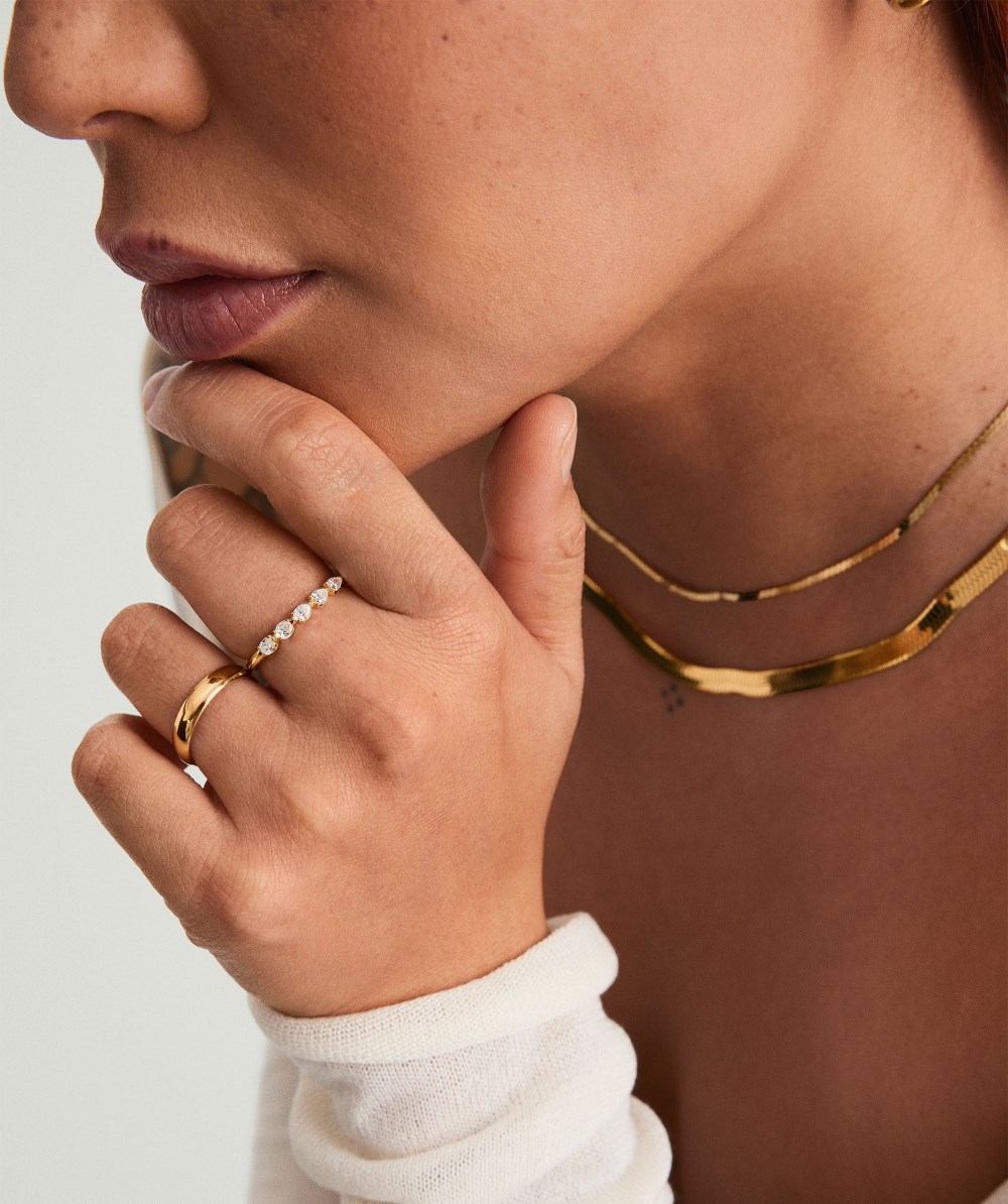 Mejuri Pear Multi Diamond Ring - 14k Yellow Gold