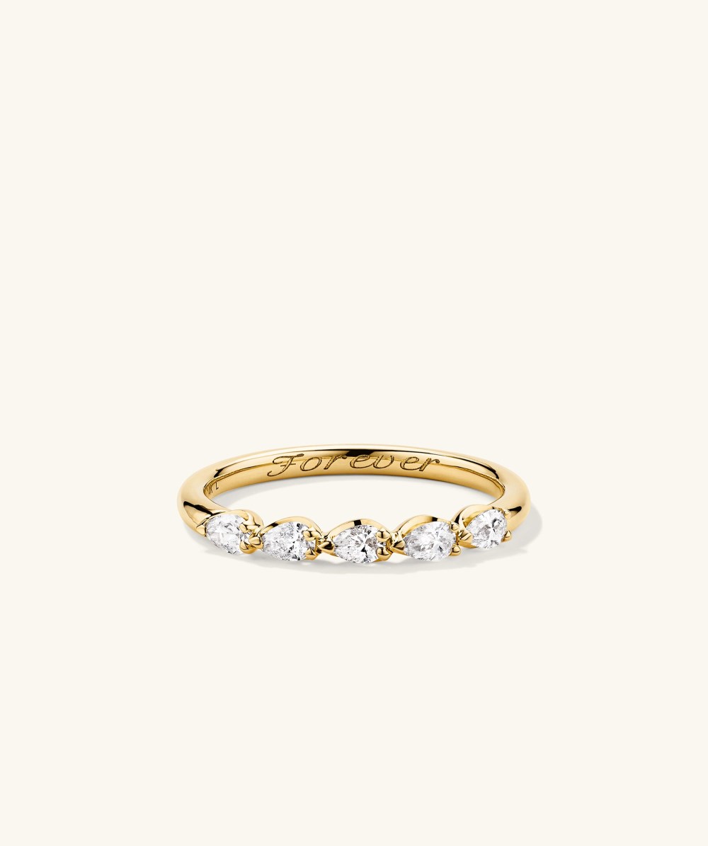 Mejuri Pear Multi Diamond Ring - 14k Yellow Gold