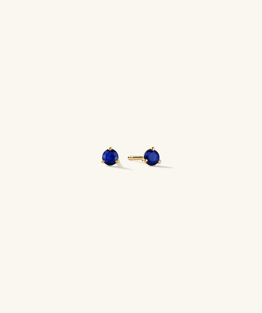 Mejuri Gemstone Mini Studs - 14k Yellow Gold