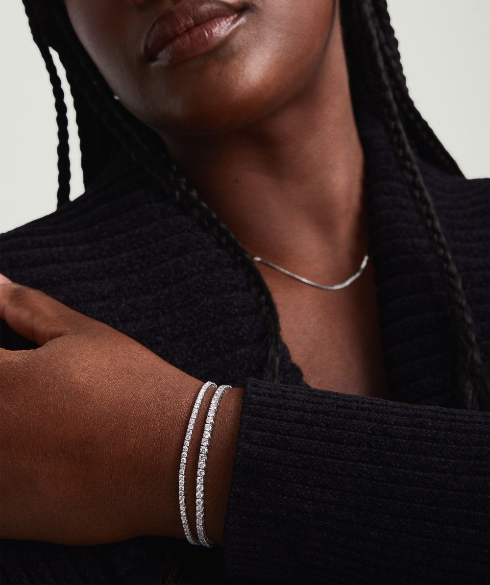 Mejuri Lab Grown Diamond Tennis Bracelet 1.8mm - 14k White Gold