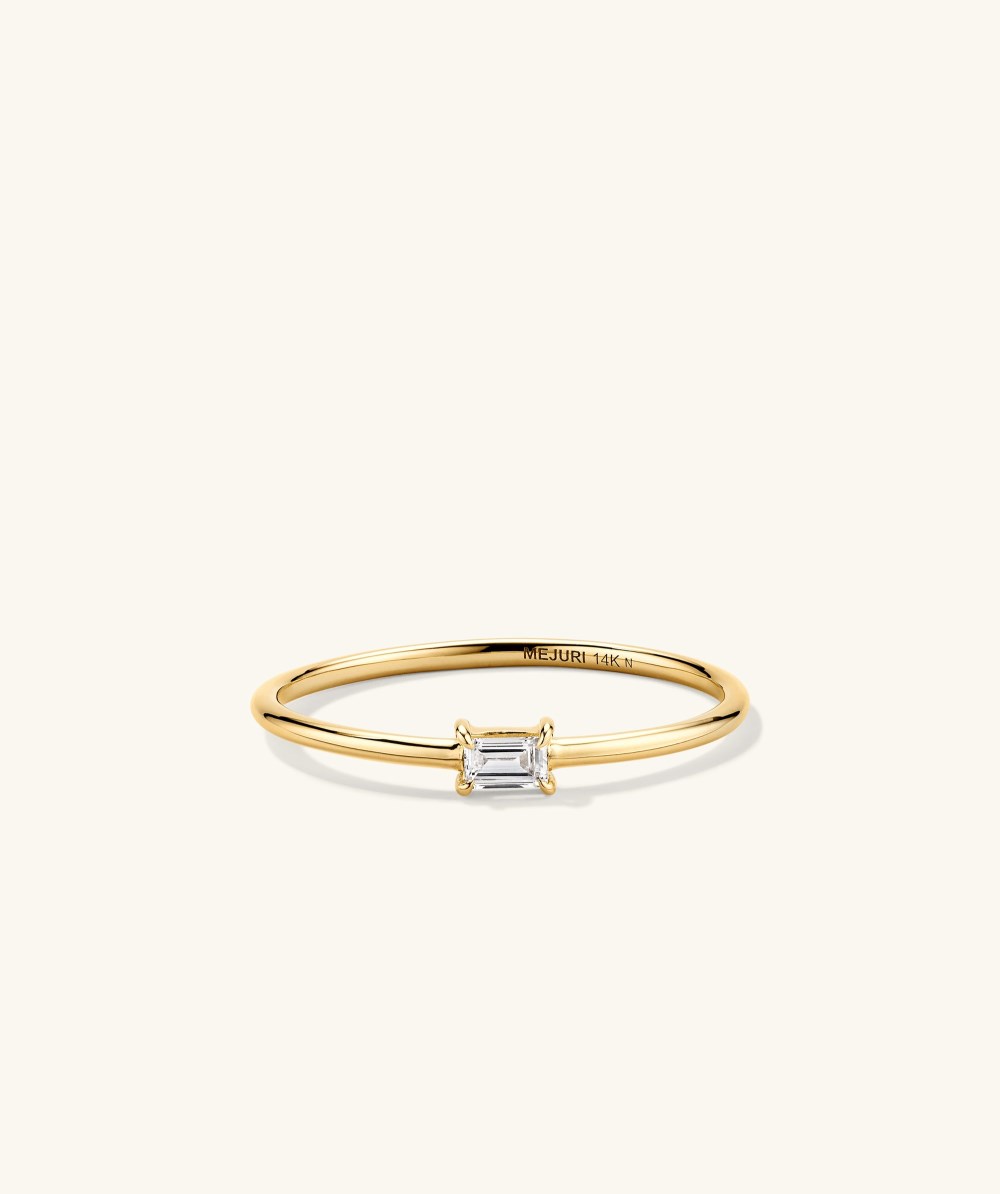 Mejuri Baguette Stacker Ring - 14k Yellow Gold