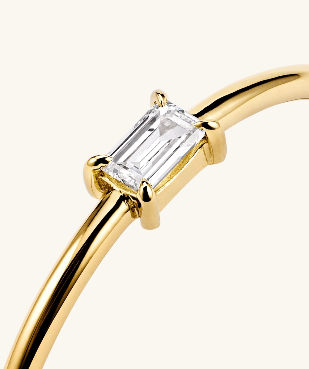 Mejuri Baguette Stacker Ring - 14k Yellow Gold