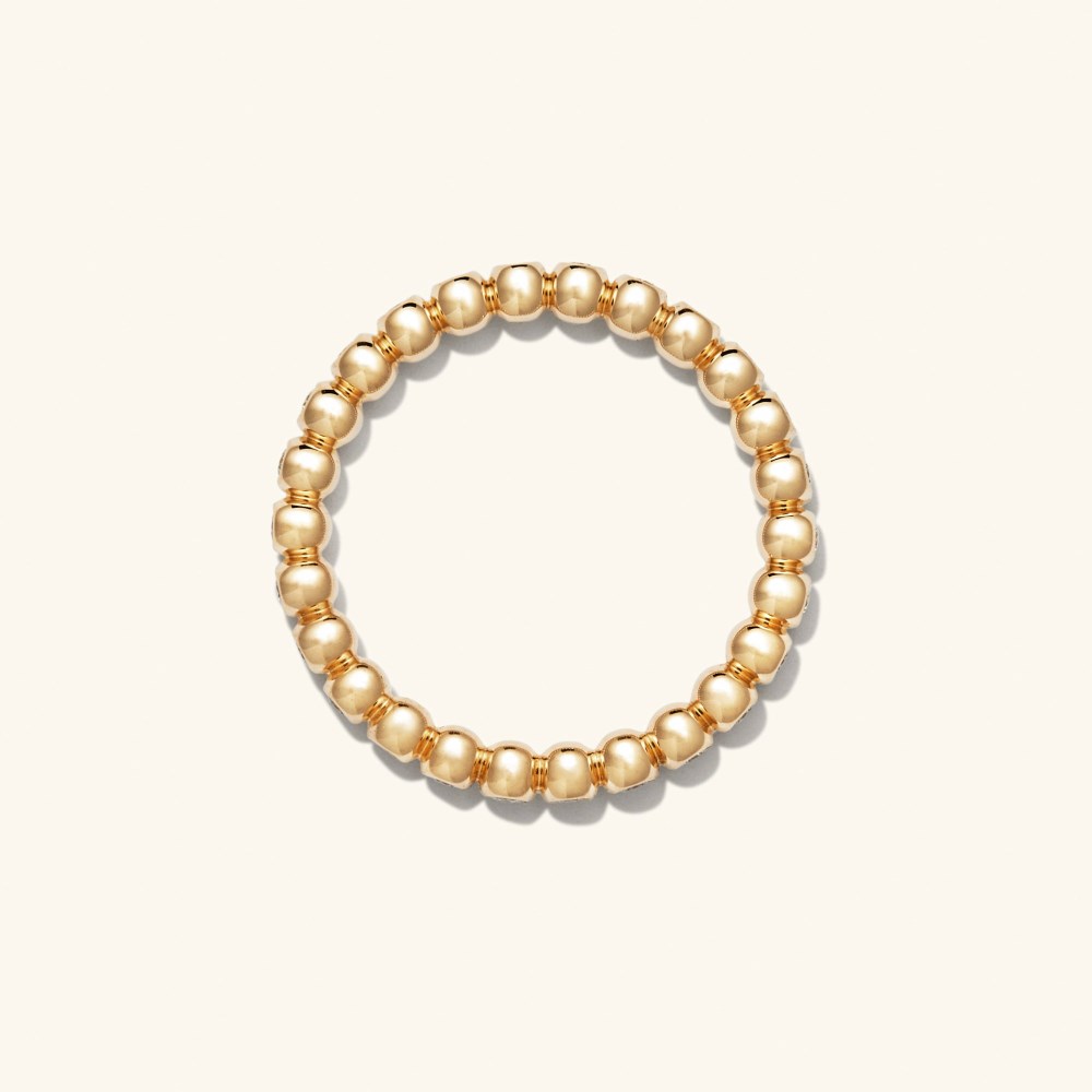 Mejuri Bold Beaded Diamond Eternity Ring - 14k Yellow Gold
